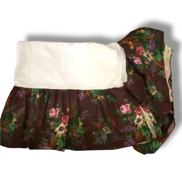 RARE! Ralph Lauren BRITTANY Purple QUEEN BED SKIRT Floral FLOWERS  EUC Vintage - Picture 2 of 5